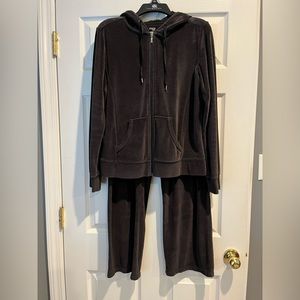 Velour Grey Sweatsuit